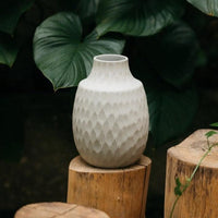 Grand vase urne blanc